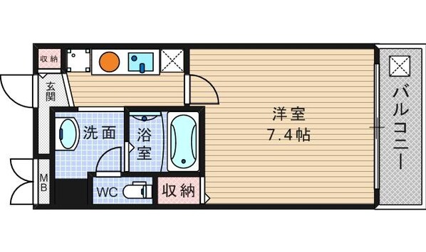 リアンジェ難波の物件間取画像